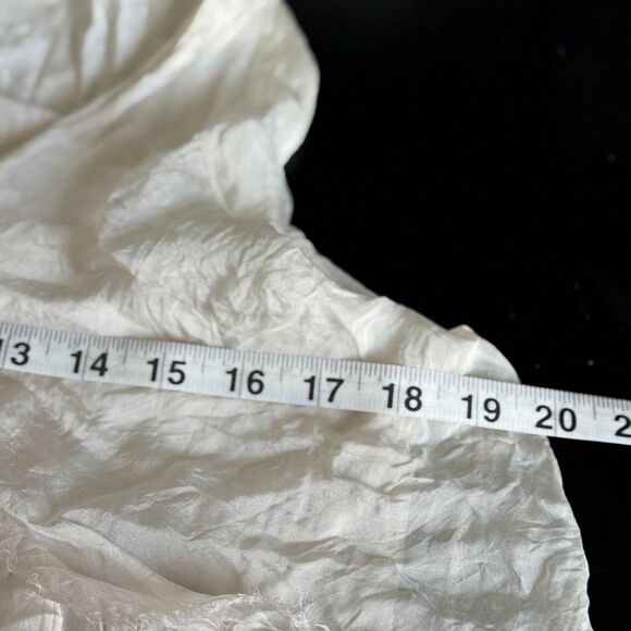 Italian 70% Silk Crinkle Tiered M Made in Italy Boho Asymmetrical Hem Lagenlook - Picture 6 of 10